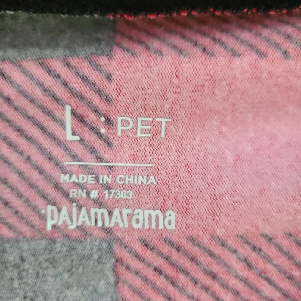 PAJAMARAMA Buffalo Notch Pet Family One Piece Dog PJ Size L - Picture 8 of 9